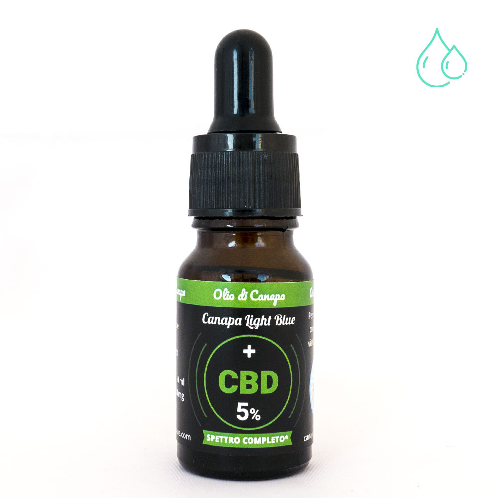 Olio CBD 5% in olio di canapa - Spedizione in 24h - Canapa Light blue