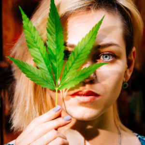 cannabis oil girl skin