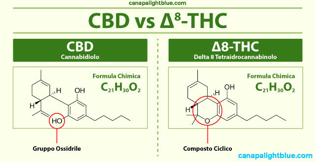 diferencia entre CBD y delta-8 THC