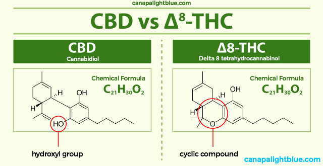 difference between CBD and delta-8 THC